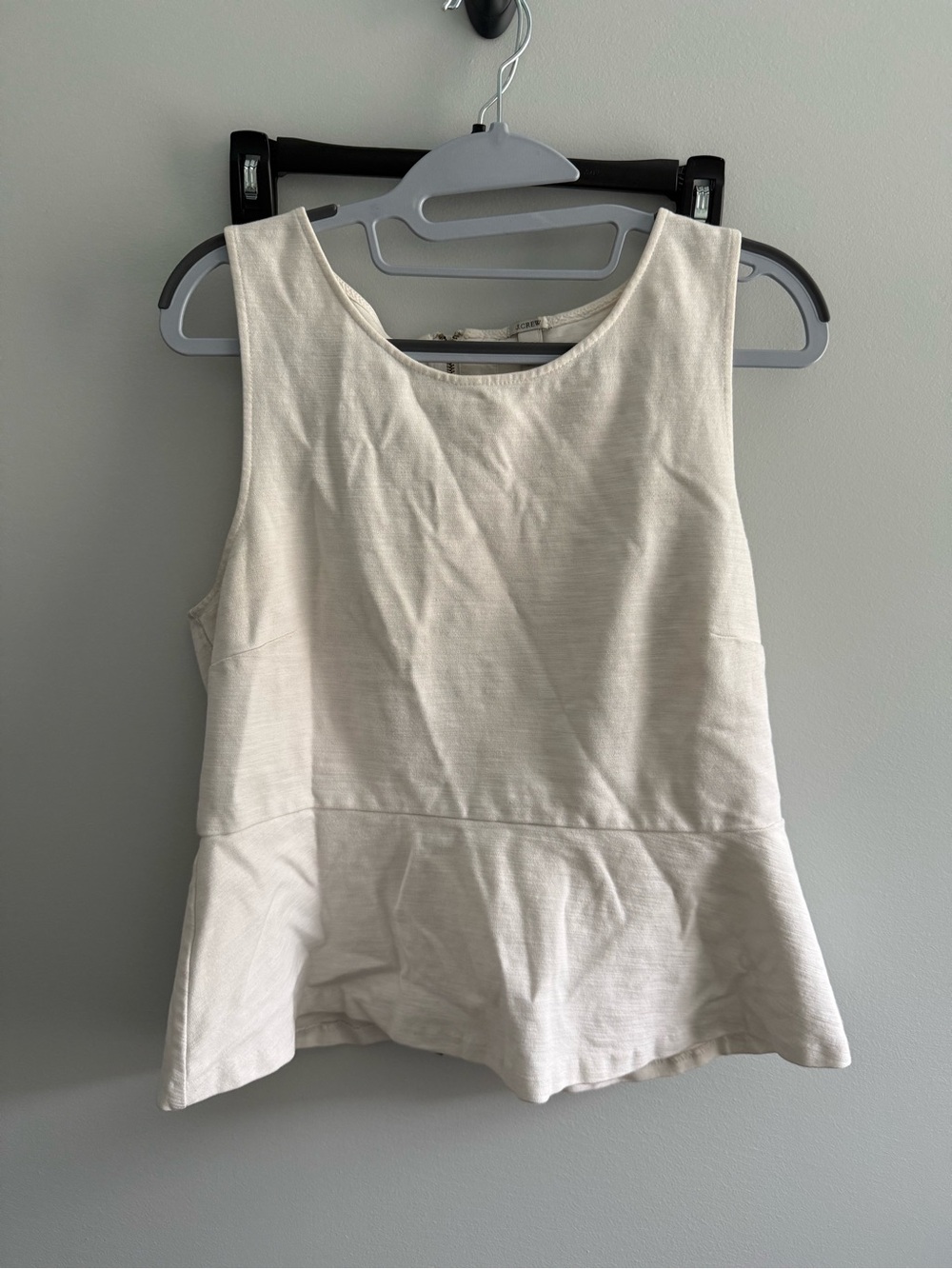 J. Crew Medium Cream Peplum Top